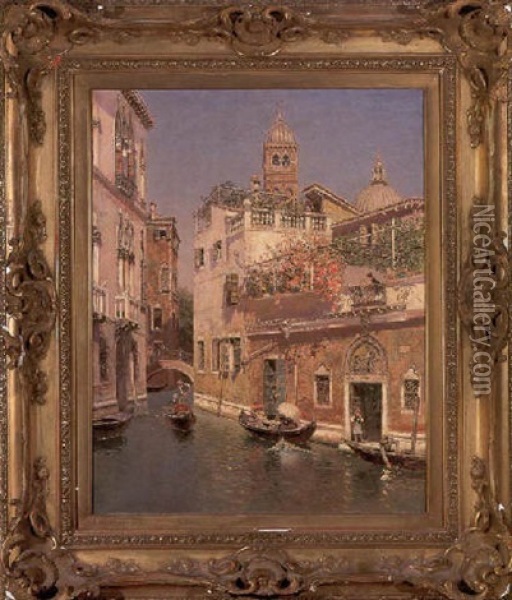 A Sunny Day In Venice Oil Painting - Martin Rico y Ortega