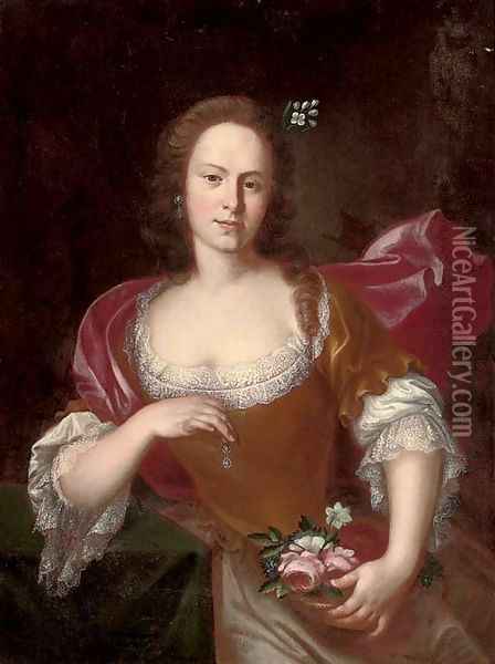 Portrait of a lady 4 Oil Painting - Heroman Van Der Mijn