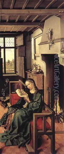 The Werl Altarpiece (right wing) 1438 Oil Painting - Robert Campin