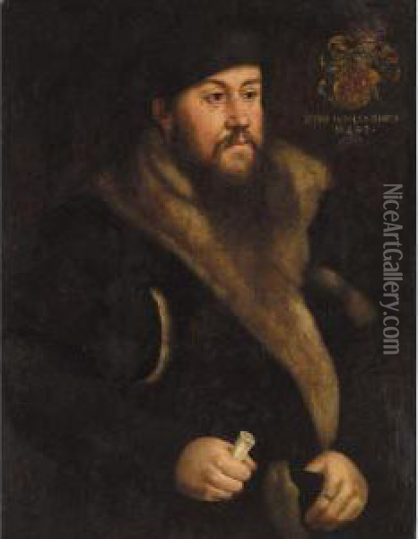 Andreas Iii Reitmohr Of Ratisbonne Aged 42 Oil Painting - Hans Mielich