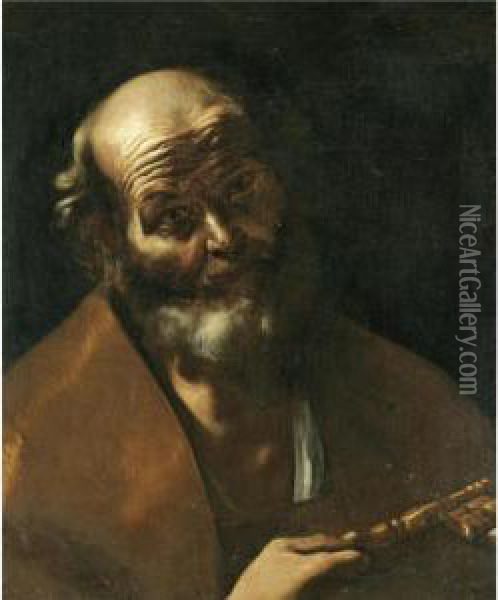 Saint Peter Oil Painting - Gregorio Preti