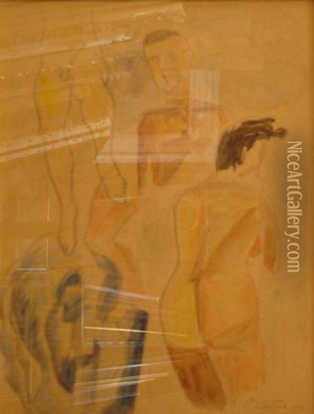 Etude De Nus, Circa 1920-1921 Oil Painting - Roger de La Fresnaye