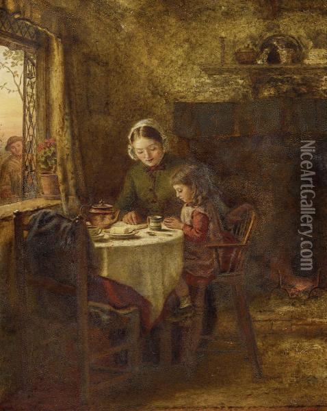 The Peasants Home Oil Painting - George Hardy