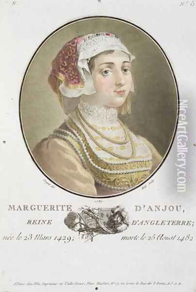 Marguerite dAnjou 1429-82 engraved by Ride, 1787 Oil Painting - Antoine Louis Francois Sergent-Marceau
