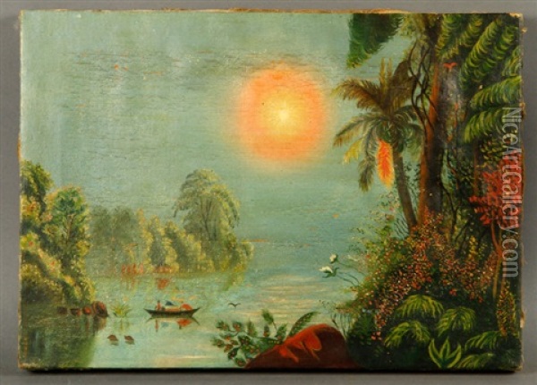Tropical Scene Oil Painting - Thomas Chambers