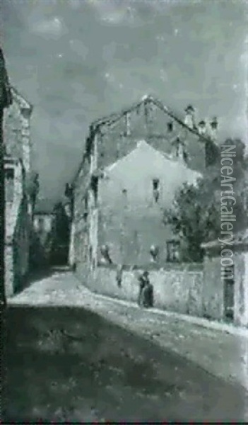 Strasse In Segovia Bei Mondschein Oil Painting - Moritz Erdmann