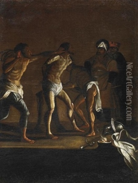 Geiselung Christi Oil Painting - Pieter Jacobsz. van Laer