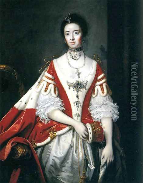 The Countess of Dartmouth Oil Painting - Sir Joshua Reynolds