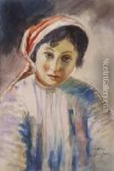 Woman Oil Painting - Adolphe Feder