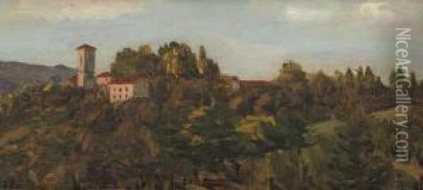 Paesaggio Monferrino Oil Painting - Camillo Merlo