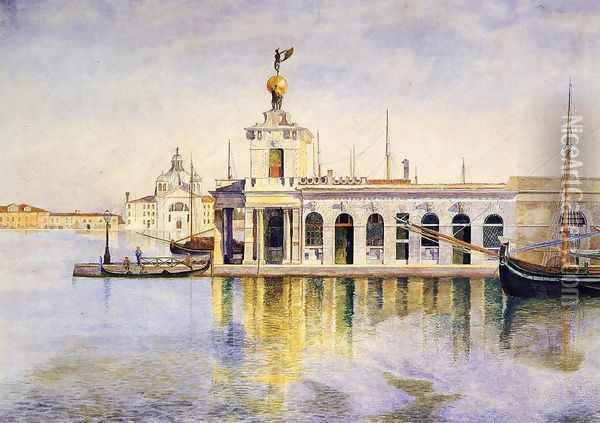 Ladogana, Venice Oil Painting - Henry Roderick Newman