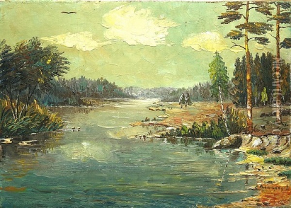 Landscape Oil Painting - Sergei Arsenievich Vinogradov