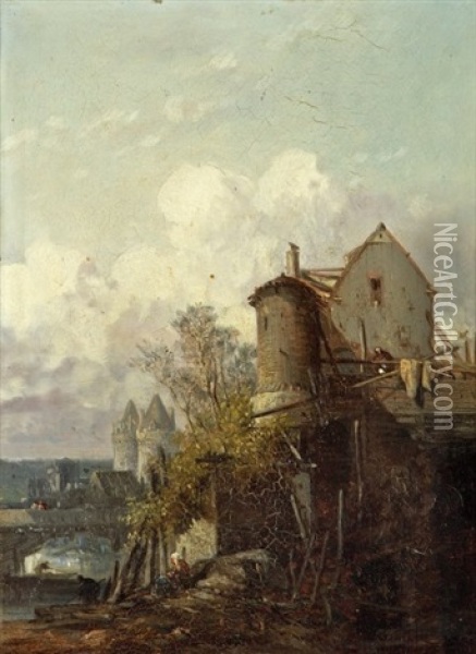 Moulin Aux Environs De Vannes Oil Painting - Jules Achille Noel