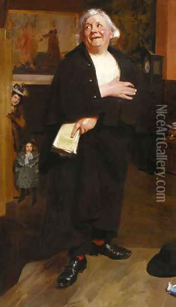 Monsieur Cardin (Le Raseur) Oil Painting - Frederick William MacMonnies
