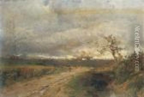 Sentiero Lungo Il Ruscello Oil Painting - Eugenio Gignous