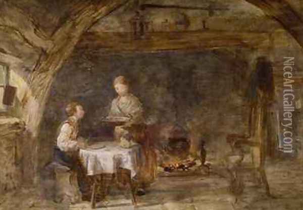 The Young Housekeeper Oil Painting - Frederick Daniel Hardy