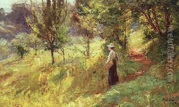 Berry Picker 1894 Oil Painting - Theodore Clement Steele