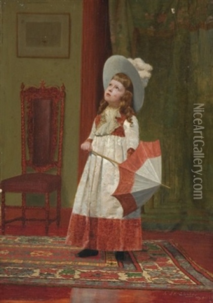 Eleanor - The Artist's Daughter Oil Painting - Alberta Binford McCloskey