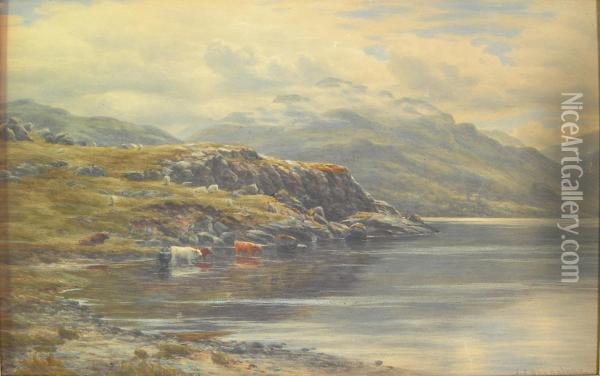 Inverglas Point, Loch Lomond Oil Painting - John James Bannatyne