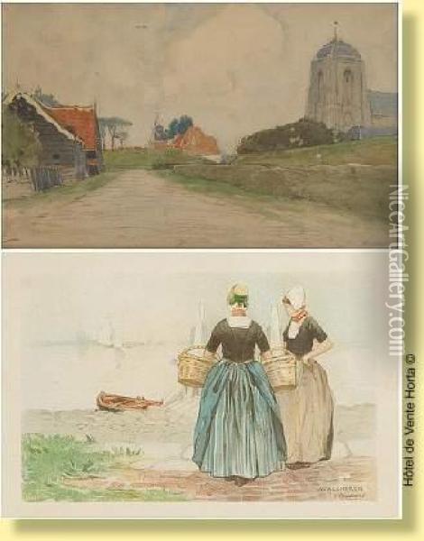 Village De Veere Oil Painting - Hendrick, Henri Cassiers
