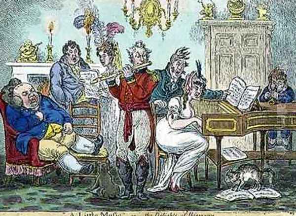 A Little Music or the Delights of Harmony Oil Painting - James Gillray