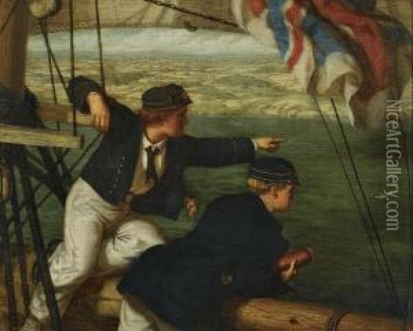 Land Ahoy! Oil Painting - Phillip Richard Morris