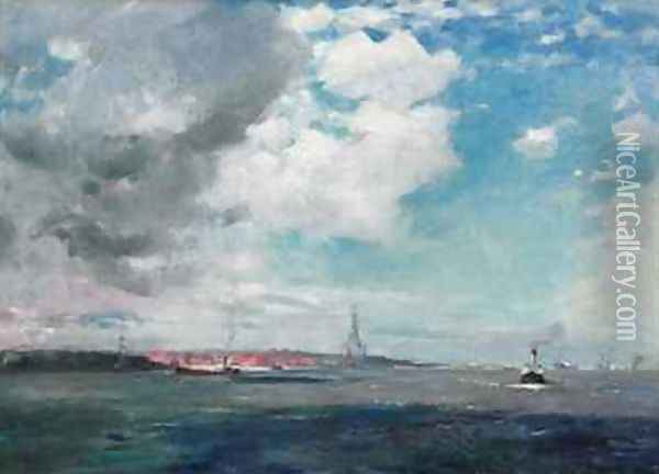 New Brighton from the Mersey Oil Painting - James Hamilton Hay