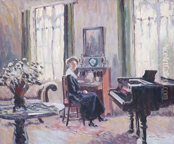 Interior 1921 Oil Painting - Allen Tucker