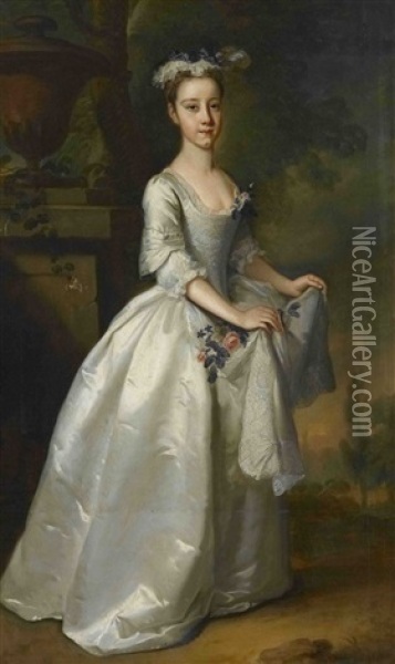 Bildnis Der Martha Fursman (1723-1741) Oil Painting - William Verelst