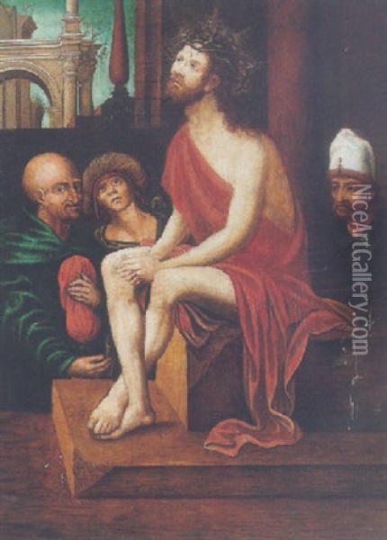 The Mocking Of Christ Oil Painting - Jan Gossaert