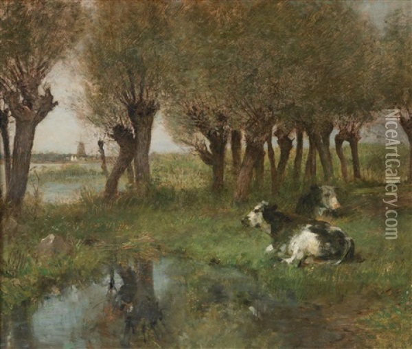 Mittagsruhe Oil Painting - Otto von Thoren
