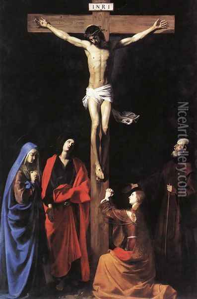Crucifixion c. 1635 Oil Painting - Nicolas Tournier