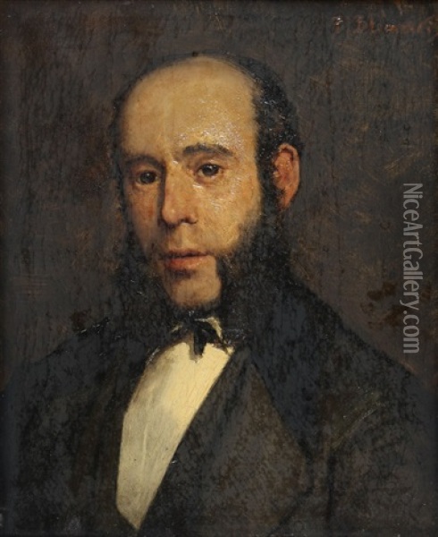 Portret Van Een Man Oil Painting - Bernardus Johannes Blommers