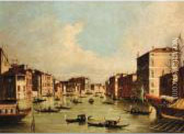 Venice, A View Of The Grand Canal Oil Painting - Francesco Guardi