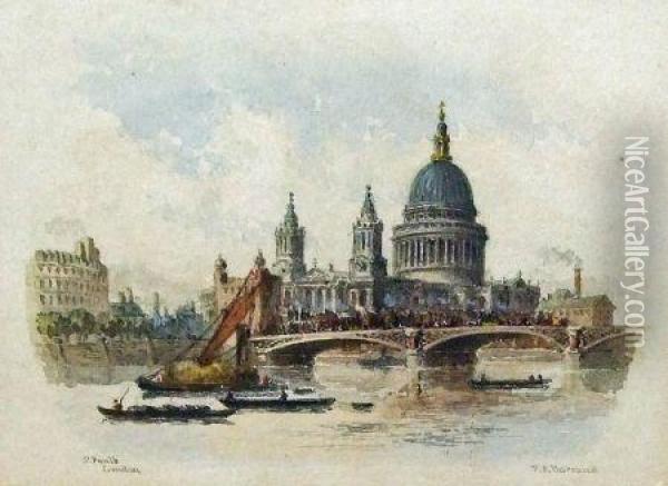 St Pauls 
London Oil Painting - Francis Philip Barraud
