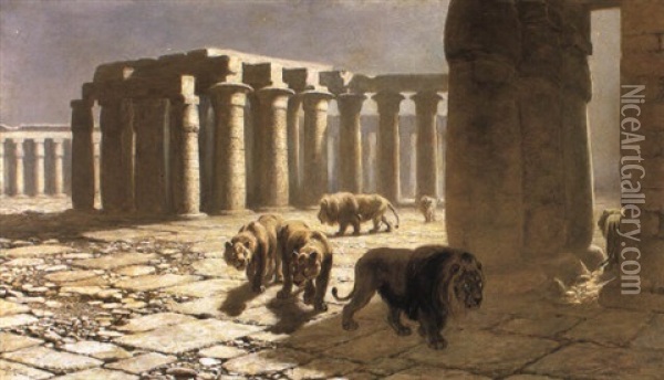 Night Watch Oil Painting - Briton Riviere