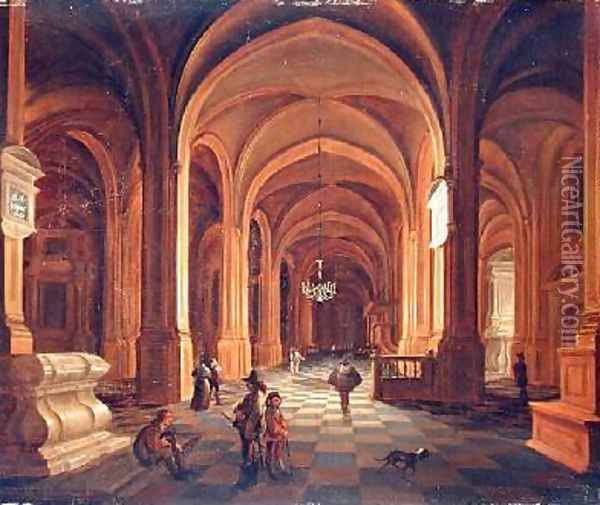 Church Interior 1641 Oil Painting - Anthonie De Lorme