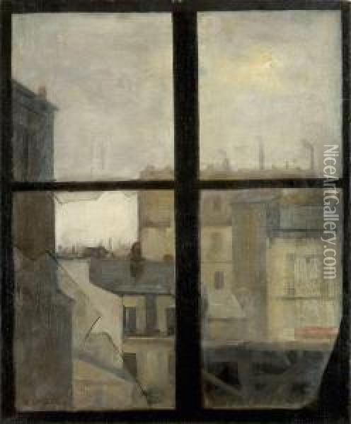 Blick Aus Dem Fenster Oil Painting - Ernst Oppler