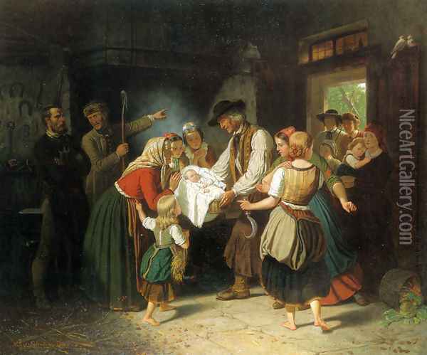 Das Findelkind Oil Painting - Hubert Salentin