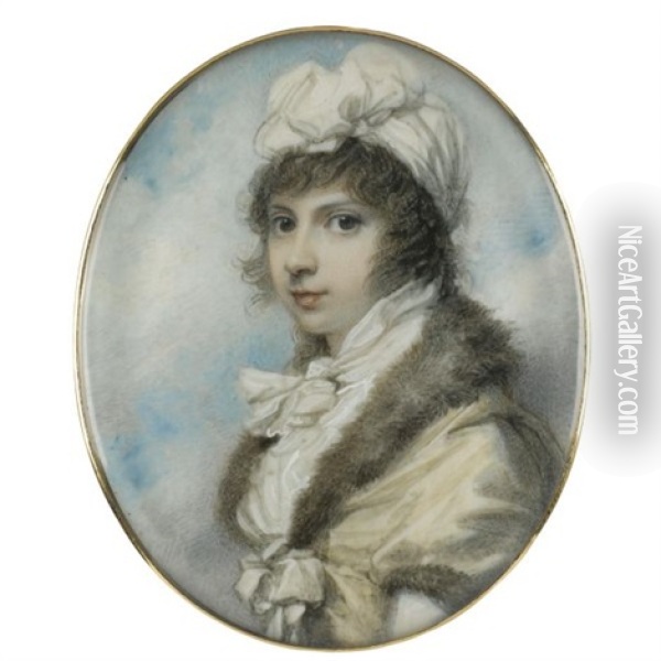 Portrait Of The Hon. Anne Annesley, Later Countess Of Mountnorris Oil Painting - Richard Cosway
