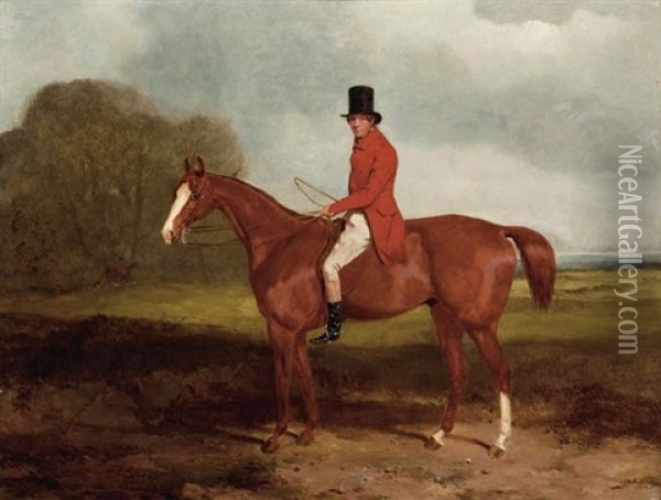 Hunter On His Horse Oil Painting - Harry Hall