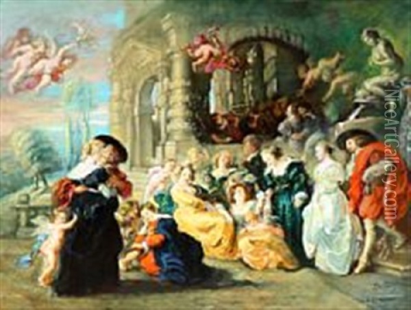 Le Jardin D'amour Oil Painting - Rubens Peale