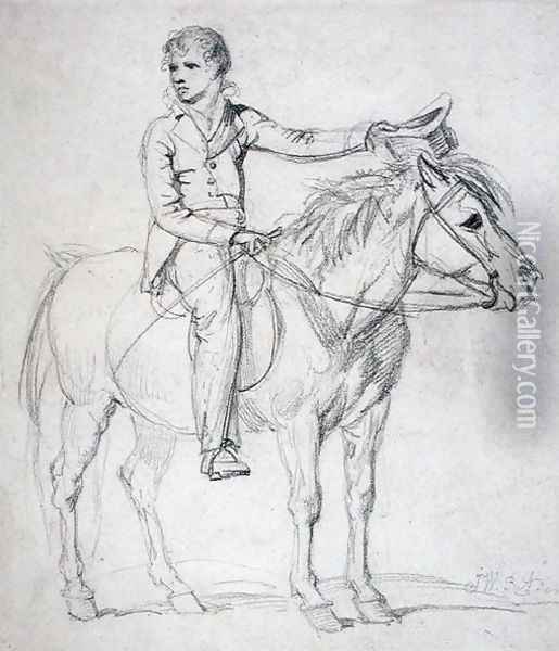 Lord Stanhope (1753-1816) as a Boy Riding a Pony Oil Painting - James Ward
