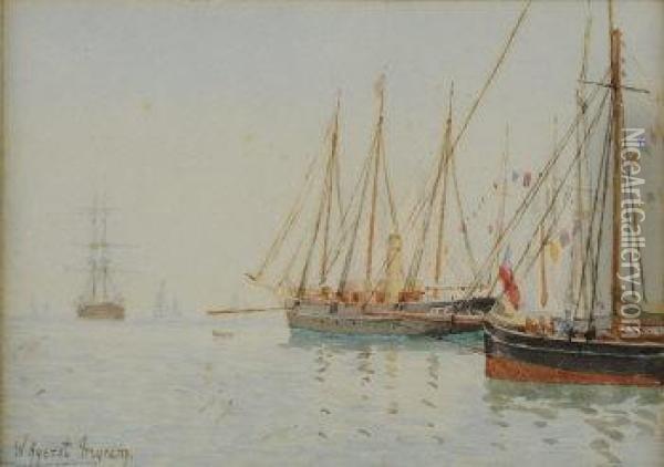 Shipping Oil Painting - William Ayerst Ingram