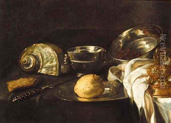 A Nautilus shell Oil Painting - Willem Kalff
