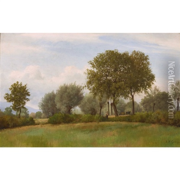 Paysage Oil Painting - Jean Philippe George-Julliard