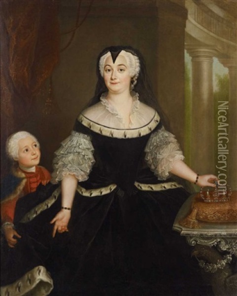 Bildnis Der Herzogin Anna Sophie Charlotte Zu Sachsen-eisenach-jena Oil Painting - Anna Rosina Lisiewski