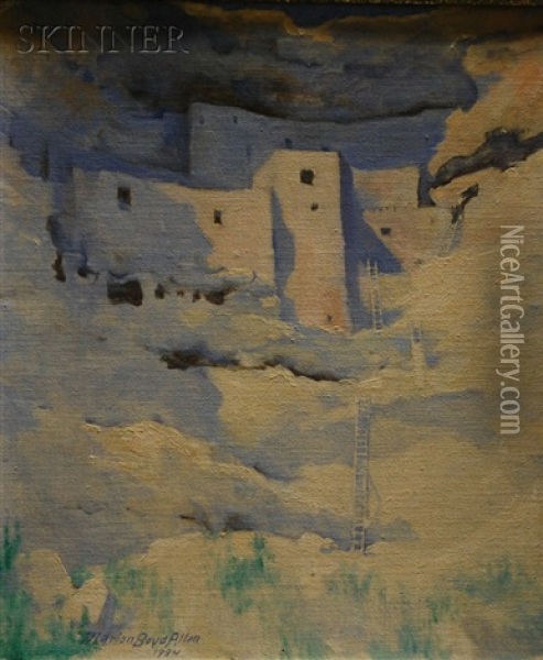 Montezuma Castle Oil Painting - Marion Boyd Allen