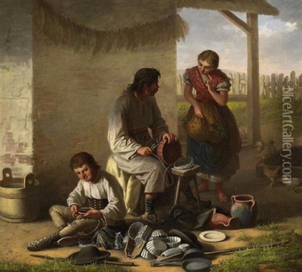 Italienische Idylle Oil Painting - Karel Frans Philippeau