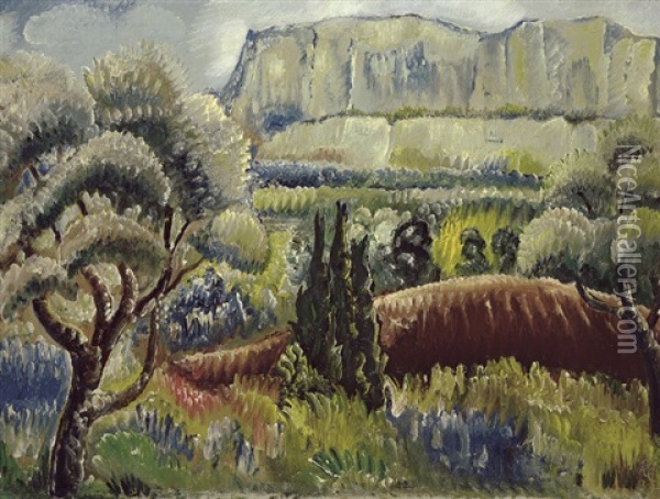 Montagne Sainte Victoire Oil Painting - Paul Kleinschmidt